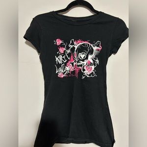 Avril Lavigne Pop Black Pink Tee.